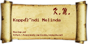 Koppándi Melinda névjegykártya